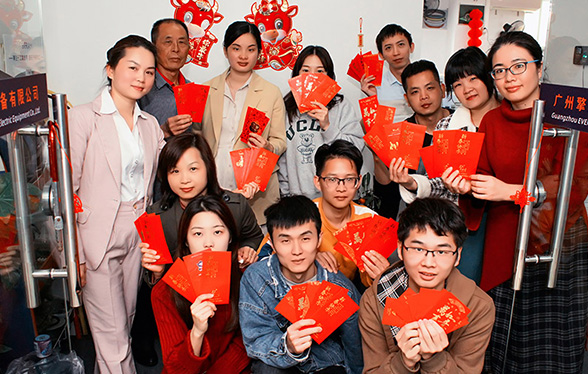 正月初九開年飯、開年紅包，擎川公司活力開工