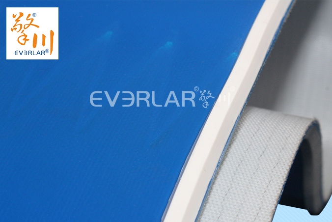 pvc輸送帶定制藍色加導(dǎo)條食品包裝機械輸送帶