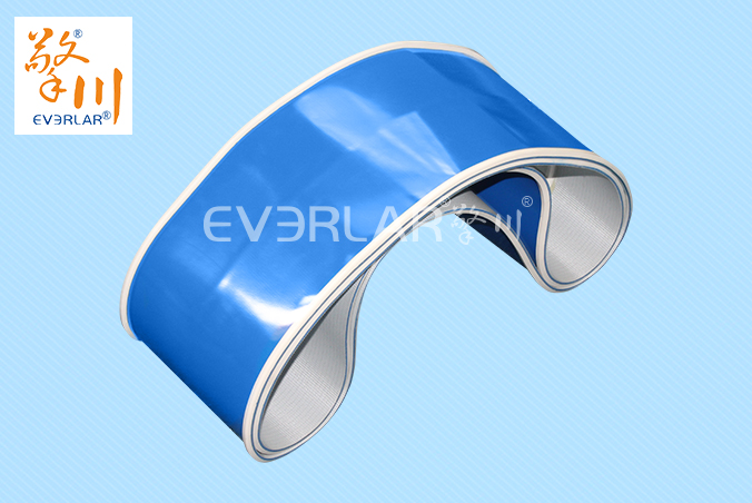 pvc輸送帶定制藍色加導(dǎo)條食品包裝機械輸送帶