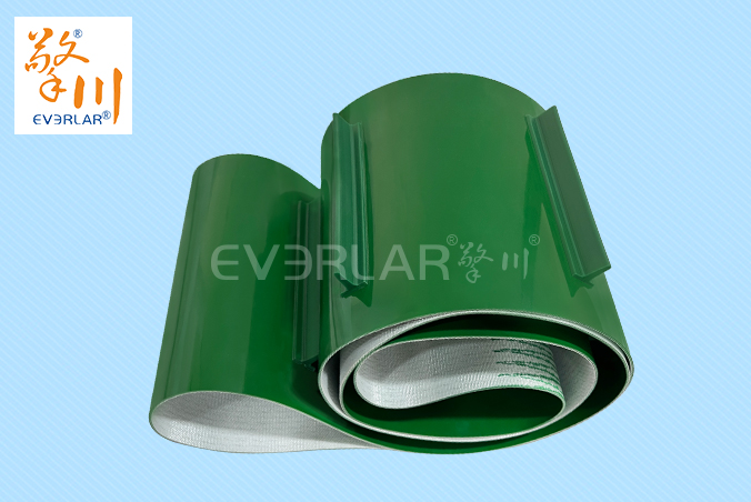 綠色PVC擋板輸送帶耐磨防滑食品分揀機設備傳送帶擎川定制