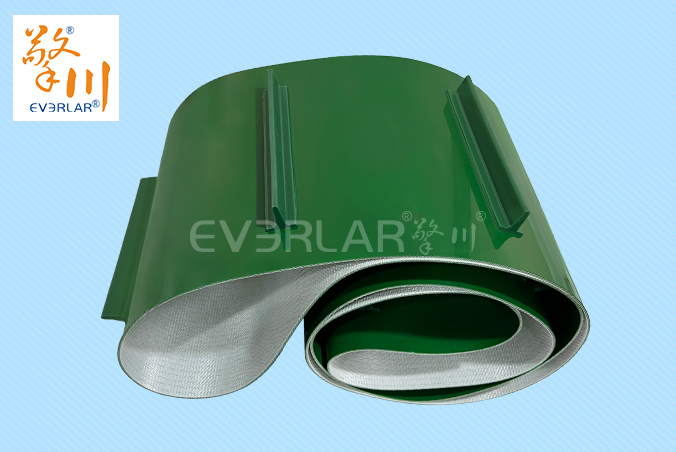 綠色PVC擋板輸送帶耐磨防滑食品分揀機設備傳送帶擎川定制