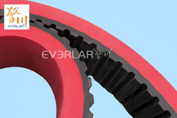 橡膠同步帶加紅膠耐磨防滑立式包裝機(jī)枕式包裝機(jī)無縫拉膜帶傳動(dòng)帶