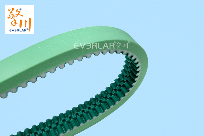 PU同步帶加綠布發(fā)泡膠耐磨耐油食品包裝機傳動帶廠家定制加工