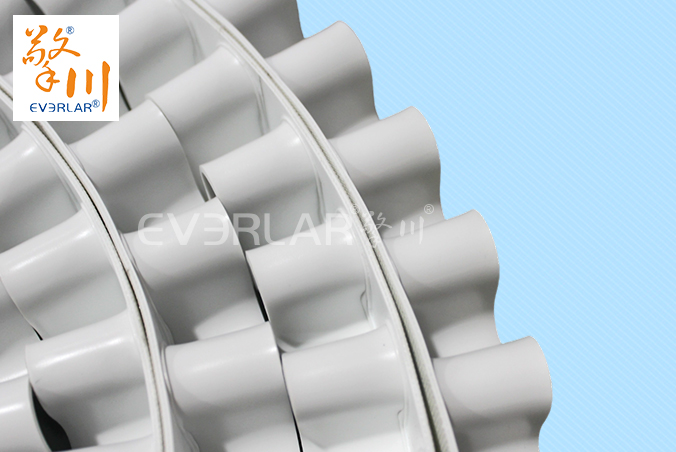 白色PU輸送帶加裙邊食品級耐油食品醫(yī)藥分揀輸送機皮帶廠家定制