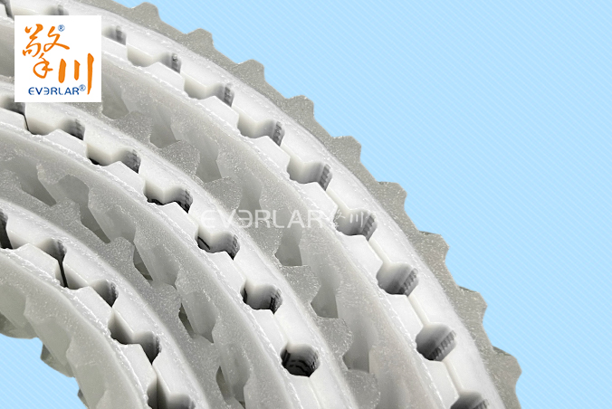 白色聚氨酯PU同步帶加魚骨紋耐磨耐油食品包裝分揀機(jī)傳動帶everlar定制