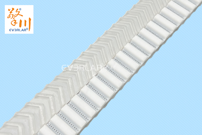 白色聚氨酯PU同步帶加魚骨紋耐磨耐油食品包裝分揀機(jī)傳動帶everlar定制