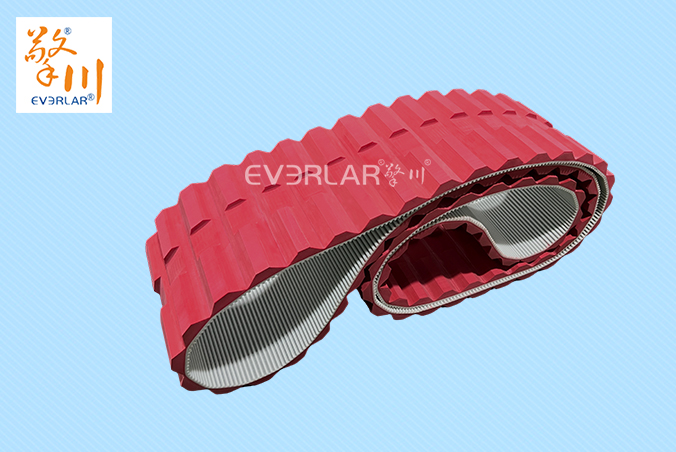 擎川定制PU同步帶加紅膠開槽精準(zhǔn)傳動食品包裝生產(chǎn)線聚氨酯傳動帶