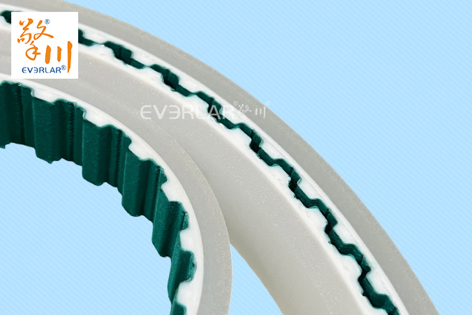 齒面綠布同步帶加透明PU耐磨防滑食品包裝生產線傳動帶聚氨酯齒形帶