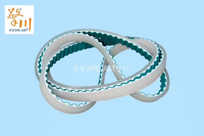 齒面綠布同步帶加透明PU耐磨防滑食品包裝生產線傳動帶聚氨酯齒形帶