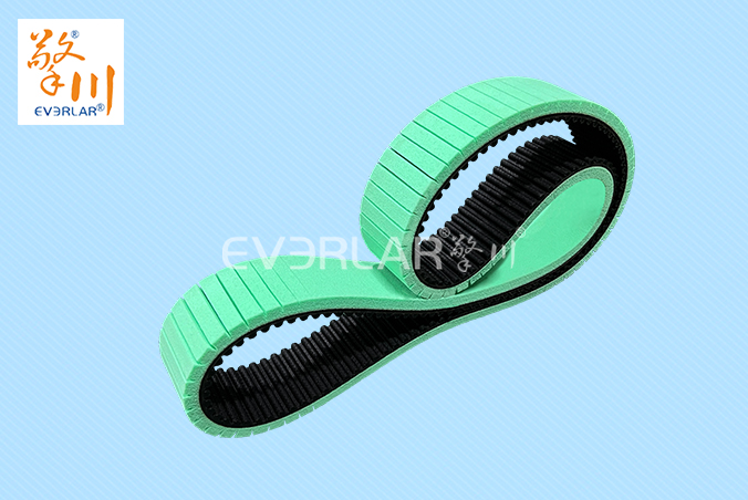 橡膠同步帶加綠色發(fā)泡膠防滑低噪音食品包裝傳動帶齒形帶定制