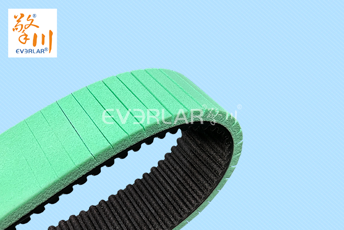 橡膠同步帶加綠色發(fā)泡膠防滑低噪音食品包裝傳動帶齒形帶定制