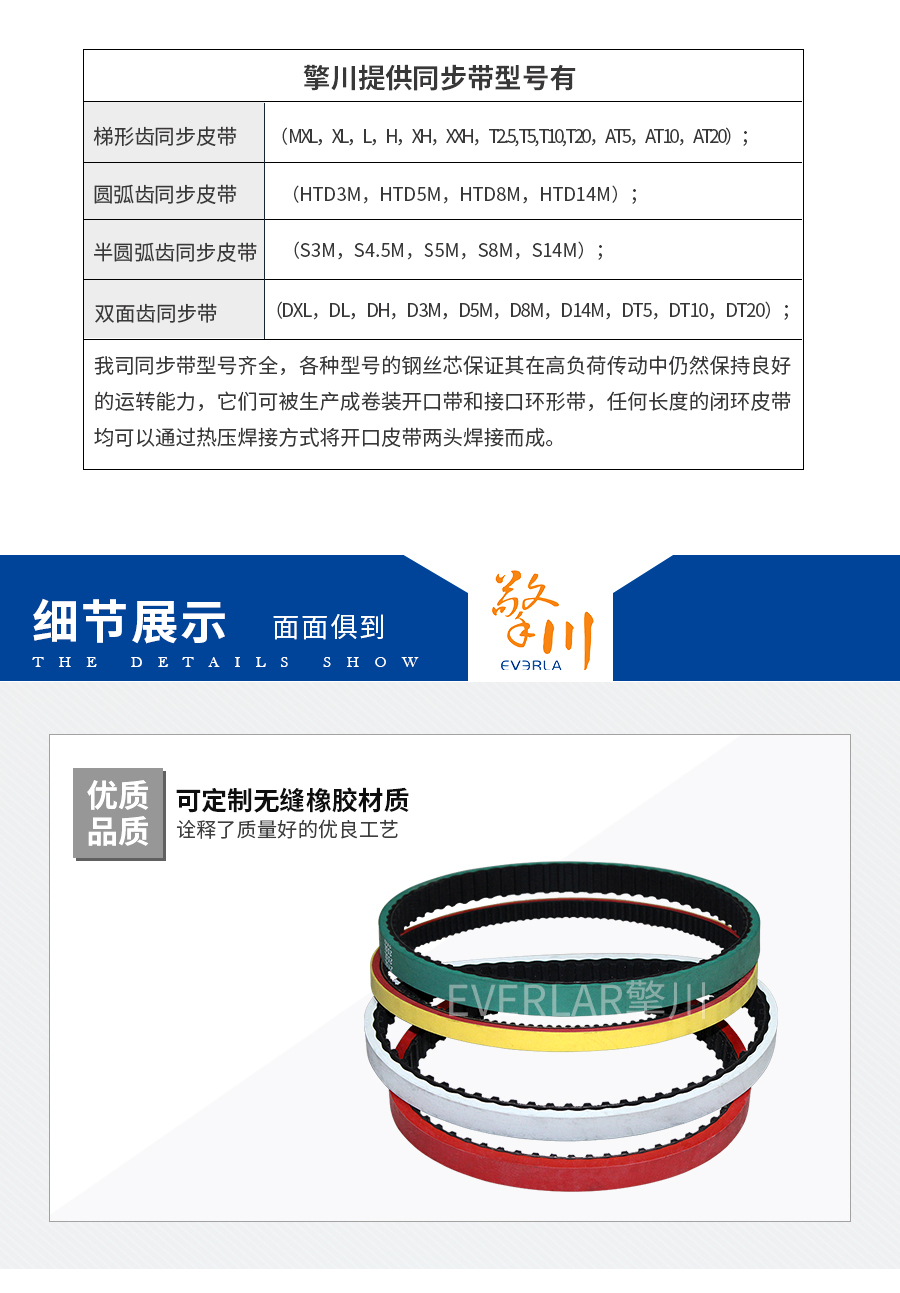 無縫橡膠同步帶定制 無縫橡膠同步帶定制