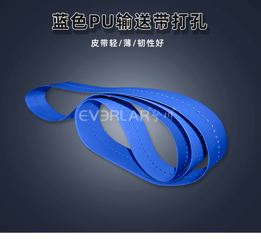 藍色PU食品<a href='http://www.everla.com/shusongdai/' target='_blank'><u>輸送帶</u></a>詳情01